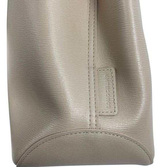 Longchamp Roseau Toggle Leather Tote Shoulder Bag Paper Beige - Picture 12 of 15